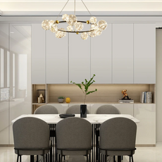Modern Pendelleuchte Metall/Glas Schwarz Wohnzimmer