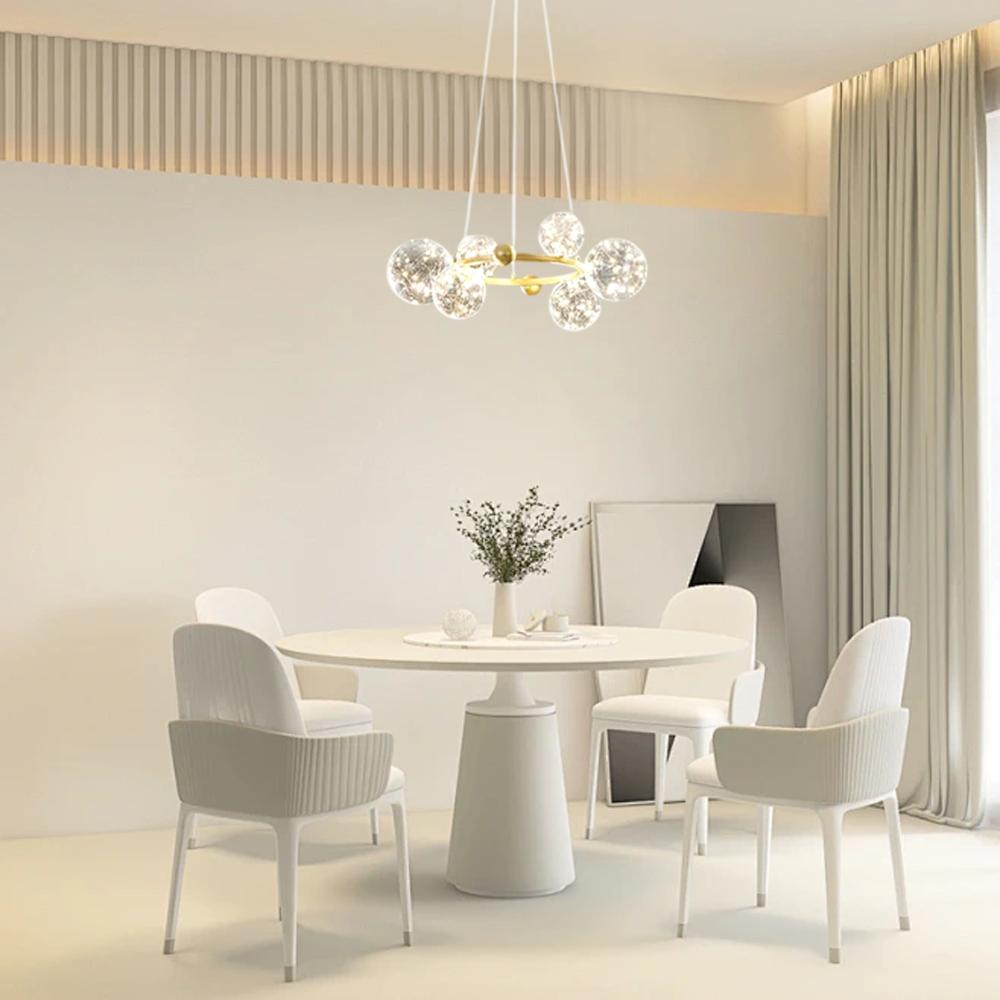 Modern Pendelleuchte Metall/Glas Schwarz Wohnzimmer
