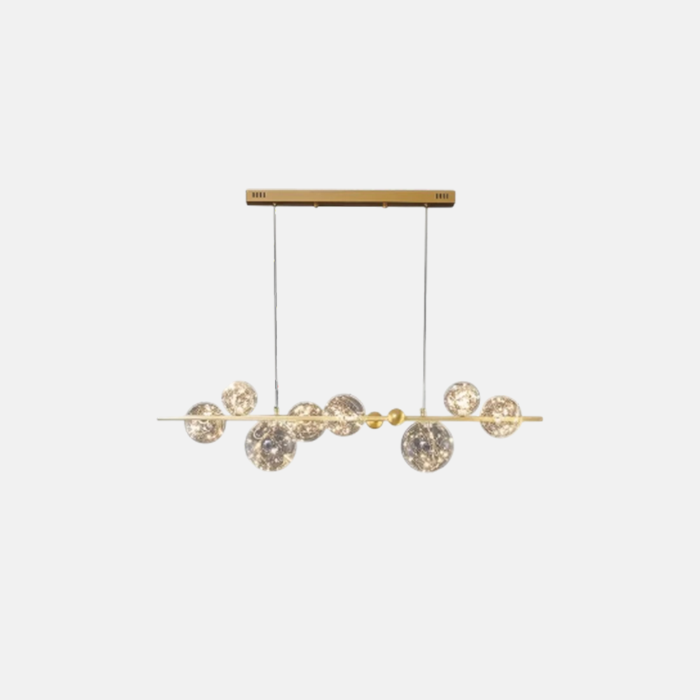 Modern Pendelleuchte Metall/Glas Schwarz Wohnzimmer
