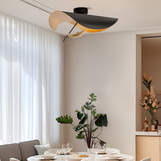 Moderne Pendelleuchte/Denkenleuchte LED Metall Schwarz/Gold Wohnzimmer