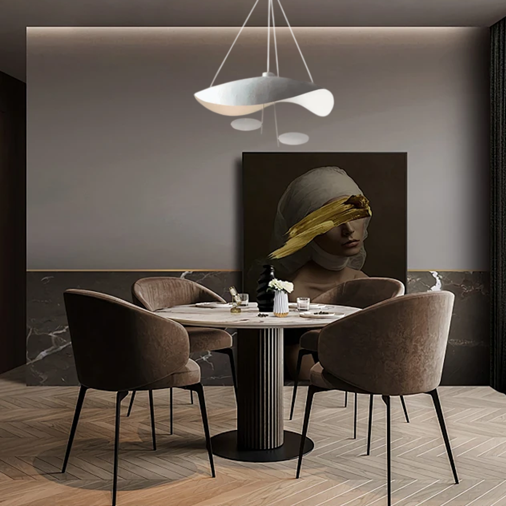 Moderne Pendelleuchte/Denkenleuchte LED Metall Schwarz/Gold Wohnzimmer