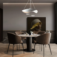 Moderne Pendelleuchte/Denkenleuchte LED Metall Schwarz/Gold Wohnzimmer