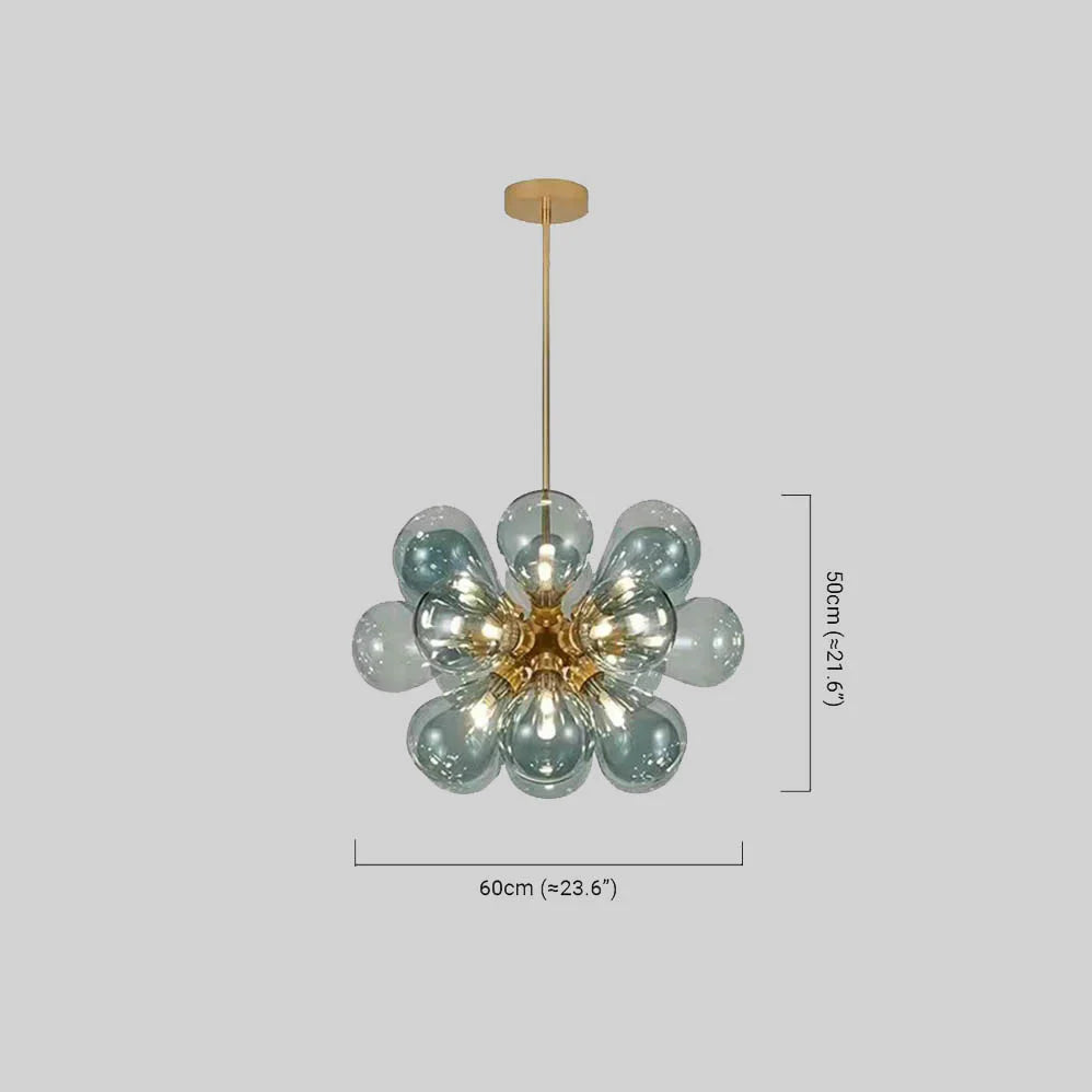 Modern Metall Pendelleuchte Blau/Lila Esszimmer