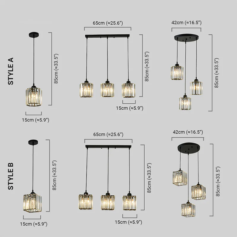 Nordic Pendelleuchte LED Glas Gold Esszimmer