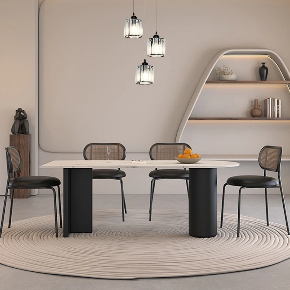 Nordic Pendelleuchte LED Glas Gold Esszimmer