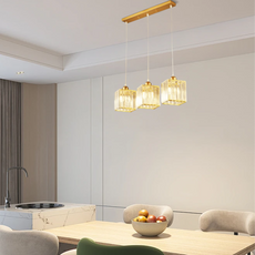 Nordic Pendelleuchte LED Glas Gold Esszimmer