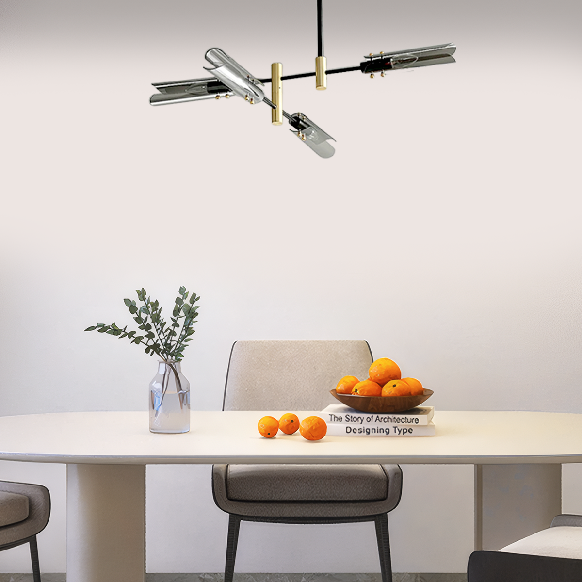 Modern Kronleuchter LED Glas Linear Bernstein Esszimmer