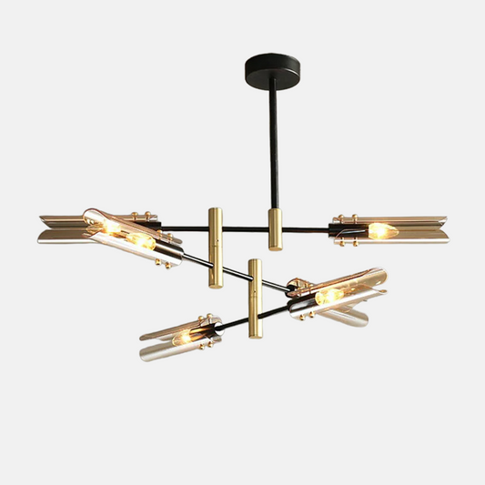 Modern Kronleuchter LED Glas Linear Bernstein Esszimmer