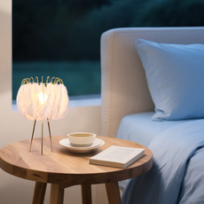 Modern Stehleuchte/Tischleuchte LED Feder Milchig Weiß Wohnzimmer