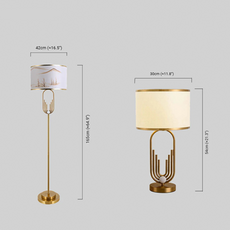 Moderne Tischlampe/Stehlampe LED Stoff Wohn/Schlafzimmer