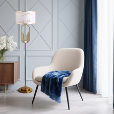 Moderne Tischlampe/Stehlampe LED Stoff Wohn/Schlafzimmer