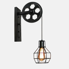 Vintage Wandlampe Metall Schwarz Schlafzimmer