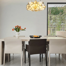 Modern Pendelleuchte Metall Weiß Wohnzimmer