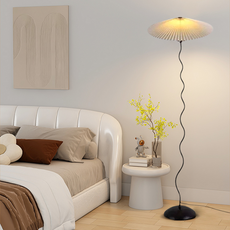 Moderne Stehlampe Metall Stoff Orange/Rot/Weiß Schlafzimmer