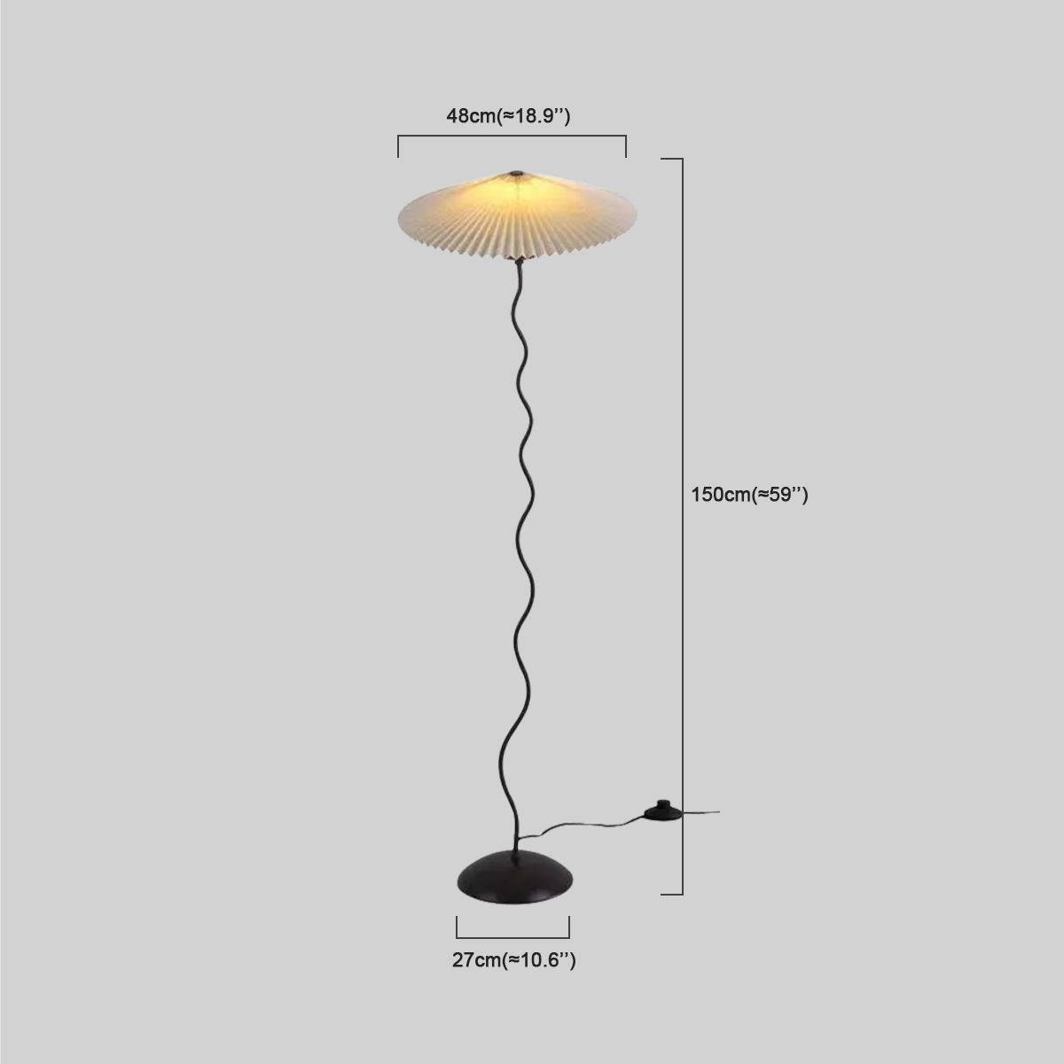 Moderne Stehlampe Metall Stoff Orange/Rot/Weiß Schlafzimmer