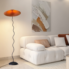 Moderne Stehlampe Metall Stoff Orange/Rot/Weiß Schlafzimmer