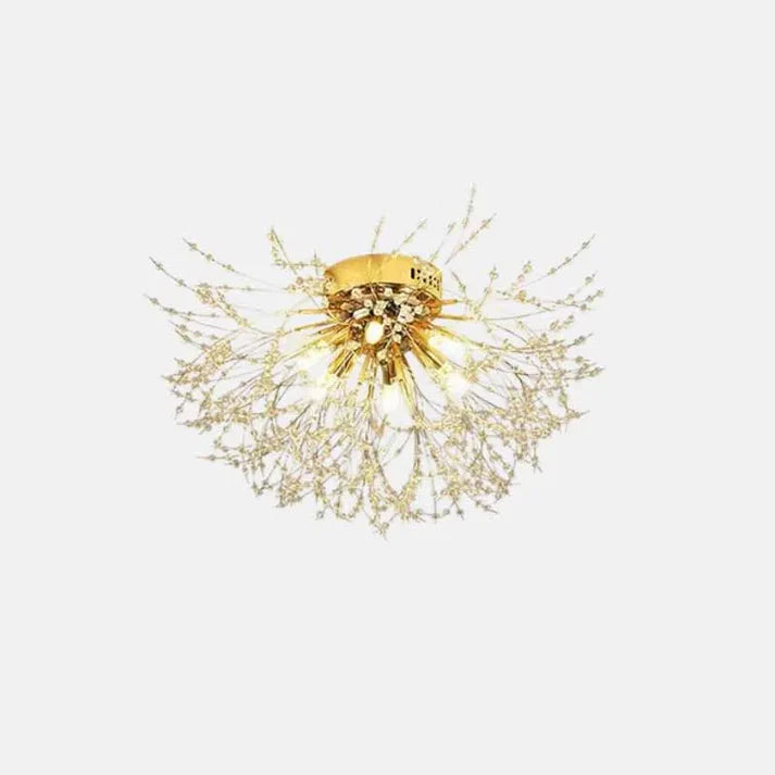 Vintage LED Deckenleuchte Metall Gold Wohnzimmer