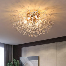 Vintage LED Deckenleuchte Metall Gold Wohnzimmer