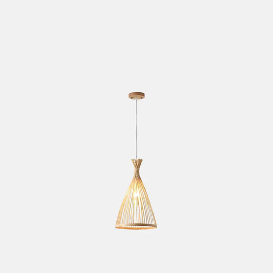Rustikal Pendelleuchte Holz Holzfarbe Wohnzimmer
