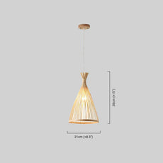 Rustikal Pendelleuchte Holz Holzfarbe Wohnzimmer