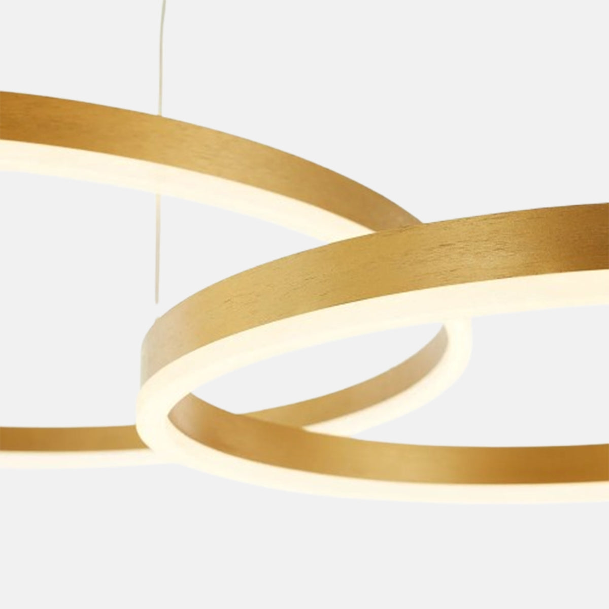 Moderne Pendelleuchte LED Ring Gold-aus robustem Metall