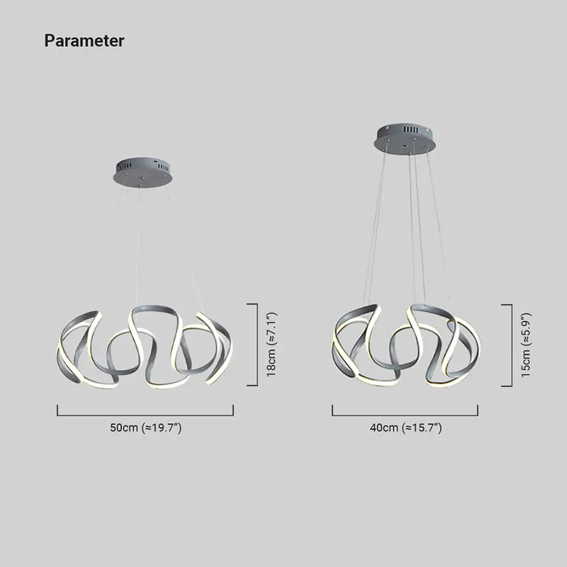 Modern Pendelleuchte Acryl Kaffee Esszimmer