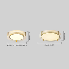 Minimalistisch Deckenleuchte LED Rund Klar Glas/Kupfer Schlafzimmer