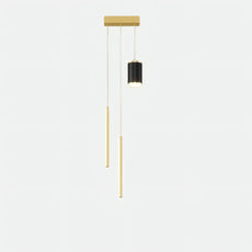 Art Deco Pendelleuchte Metall Gold Wohnzimmer