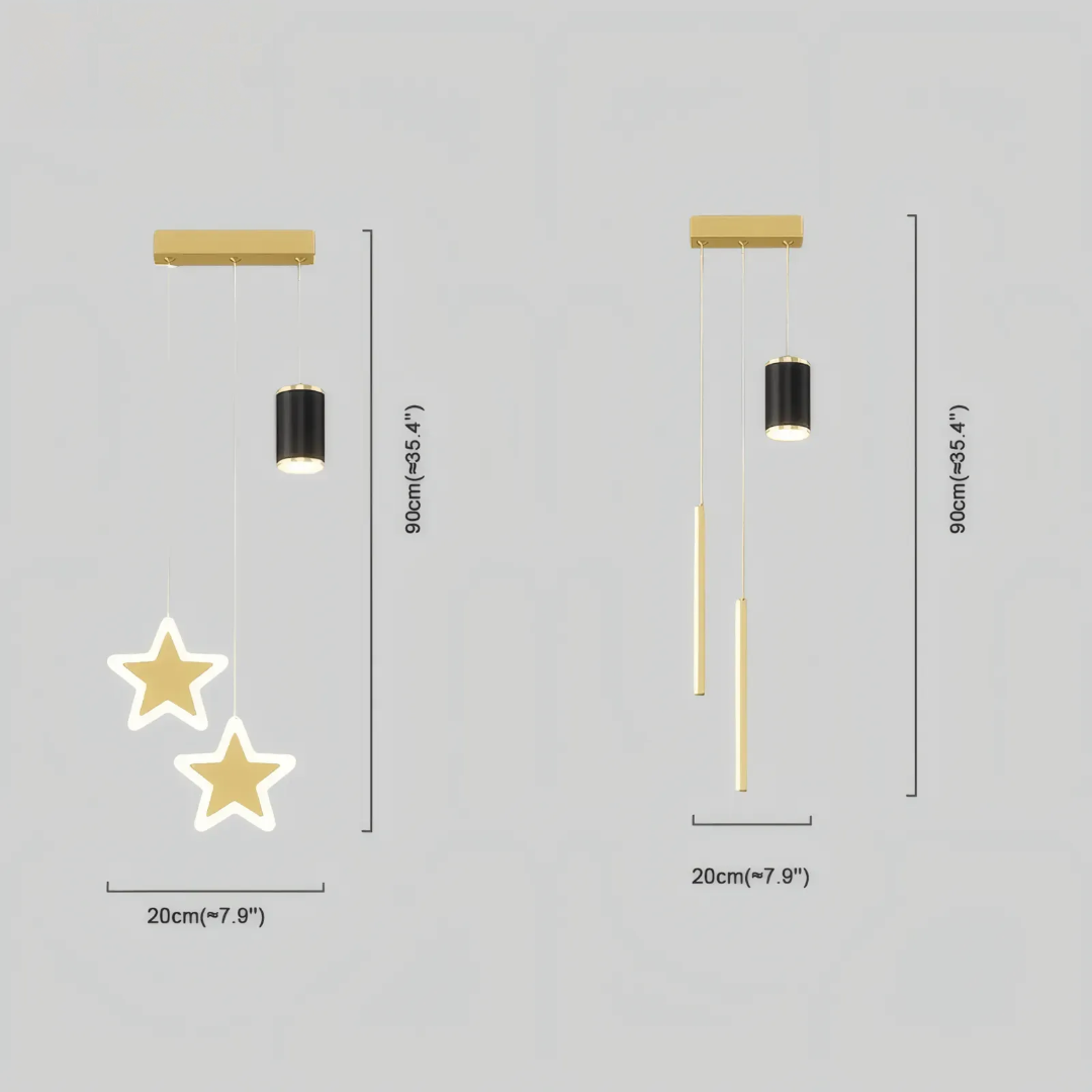 Art Deco Pendelleuchte Metall Gold Wohnzimmer