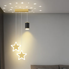Art Deco Pendelleuchte Metall Gold Wohnzimmer