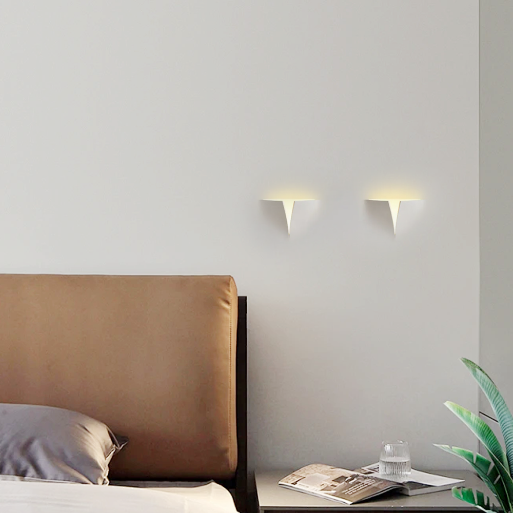 Art Deco Wandlampe Metall Weiß Wohnzimmer