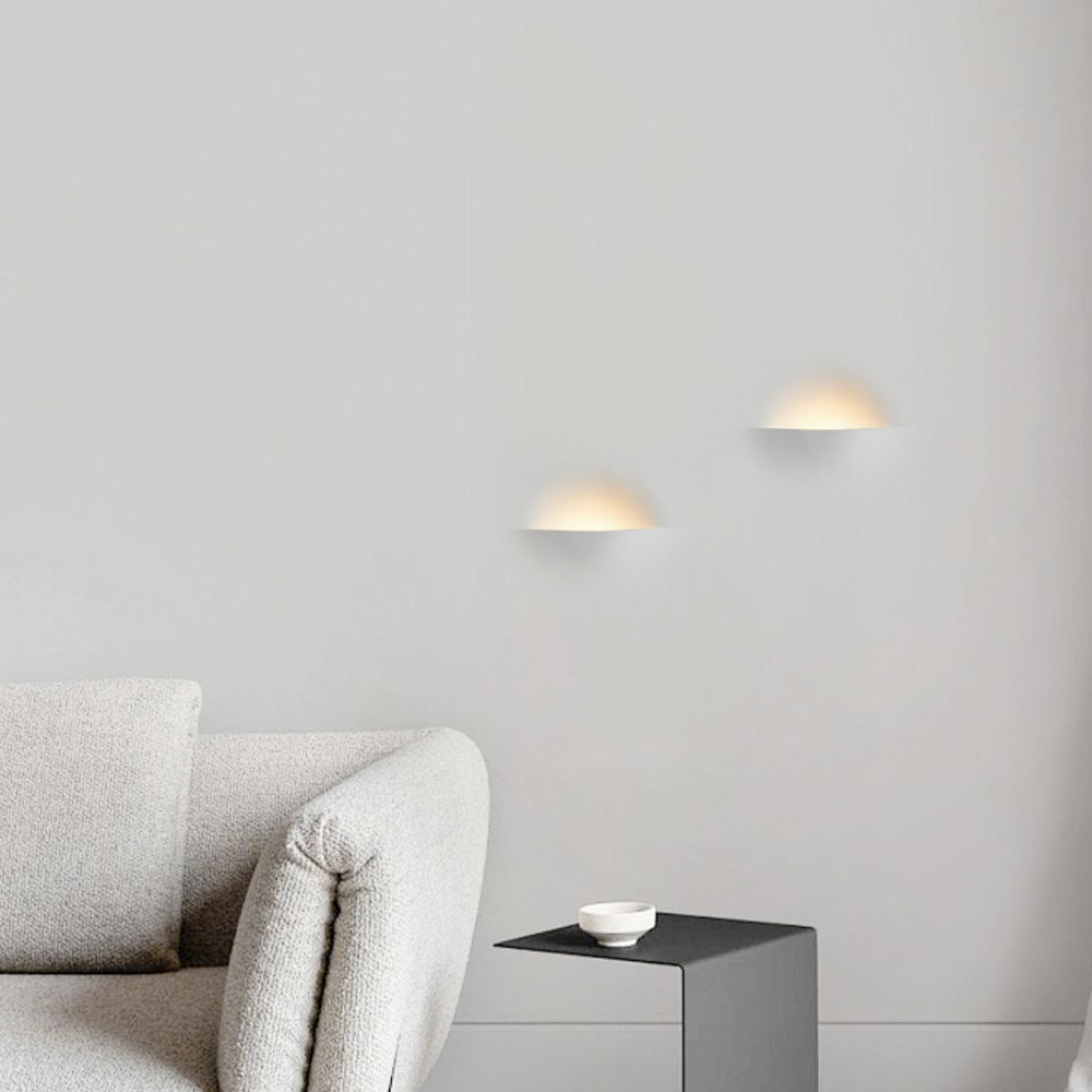 Art Deco Wandlampe Metall Weiß Wohnzimmer