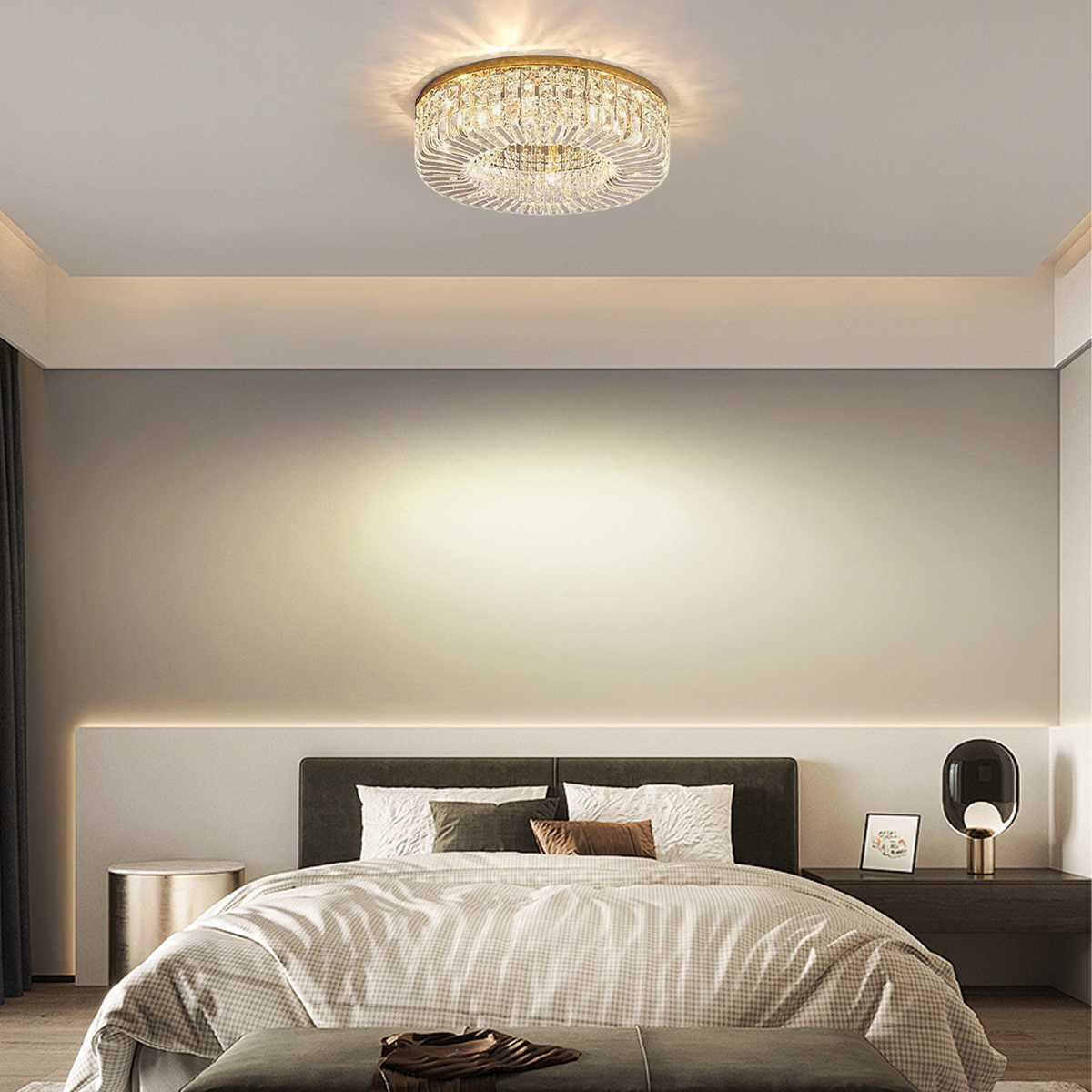 Modern Deckenleuchte Metall Chrom/Gold Schlafzimmer