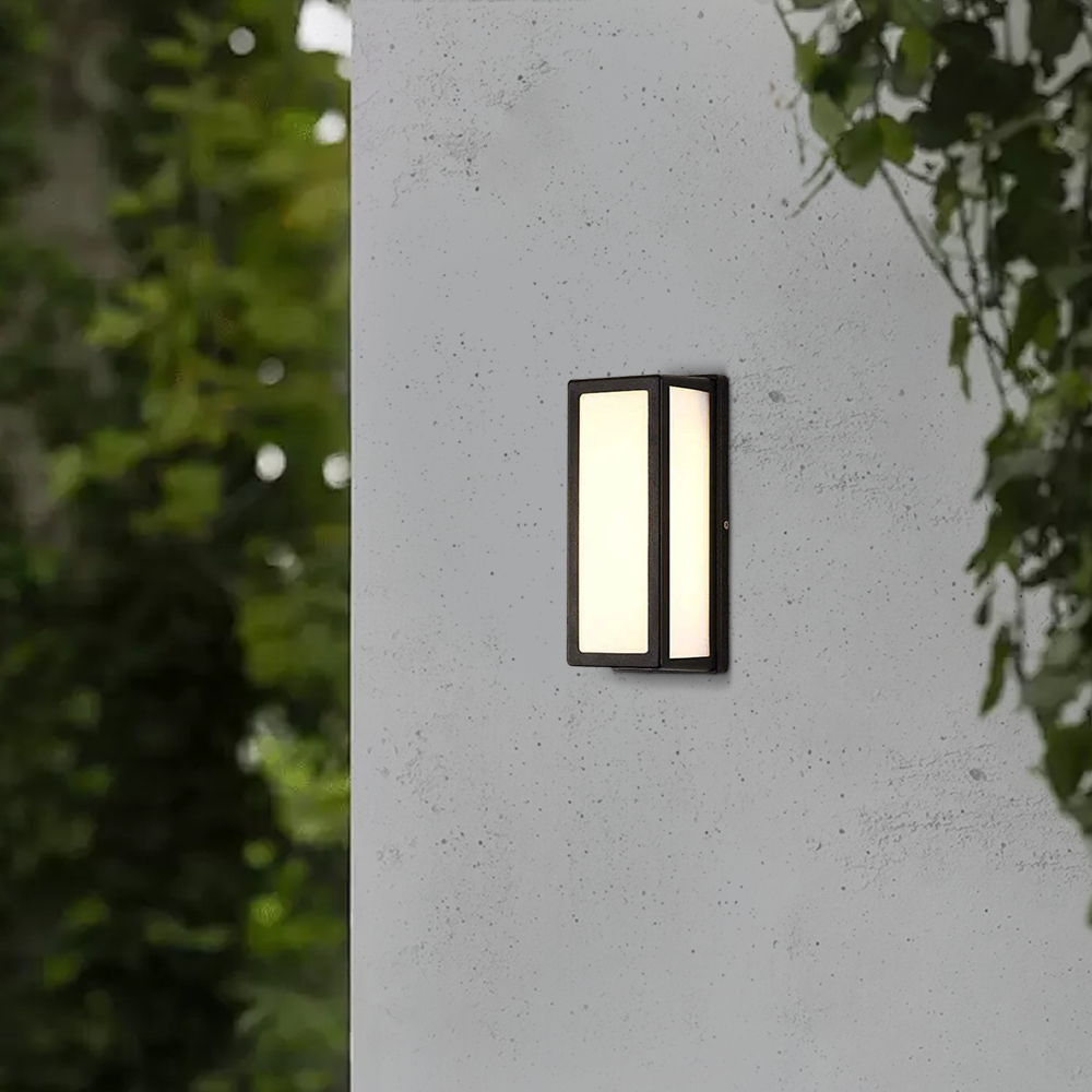 Minimalistisch Wandlampe Metall Schwarz Hof