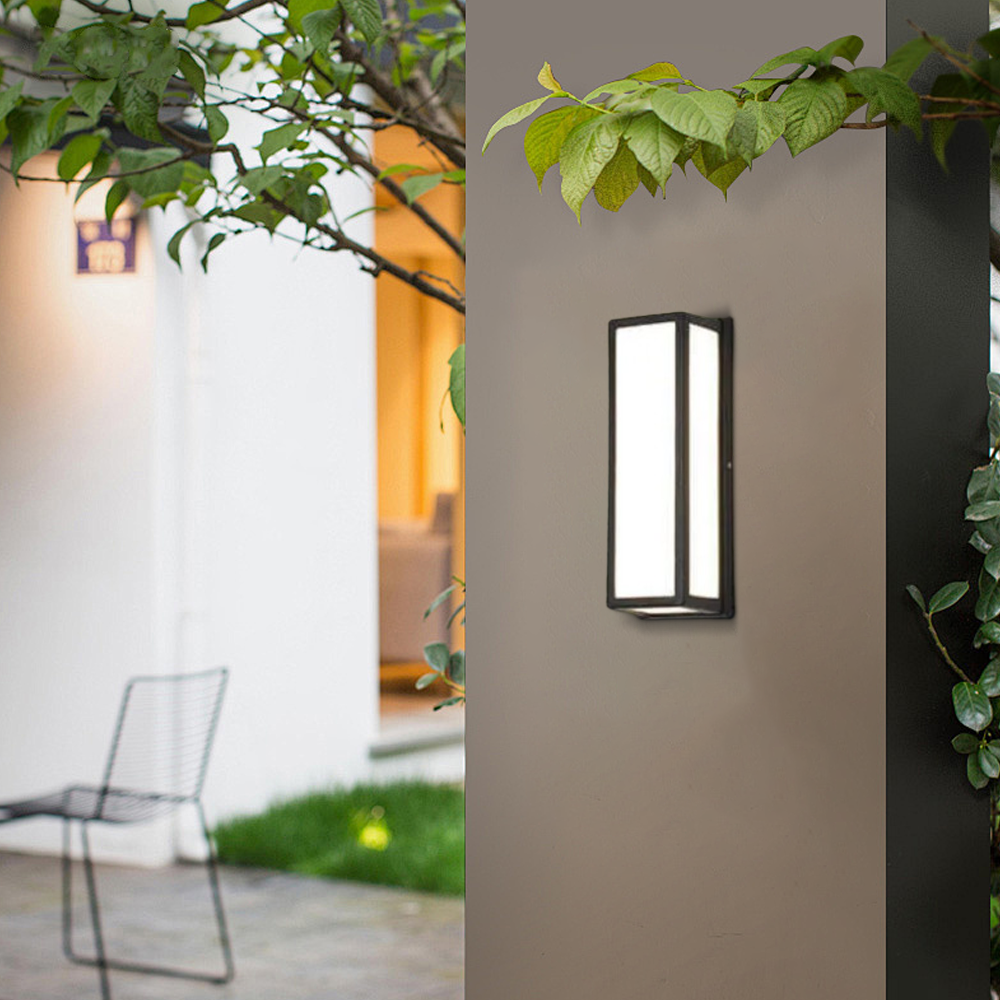 Minimalistisch Wandlampe Metall Schwarz Hof