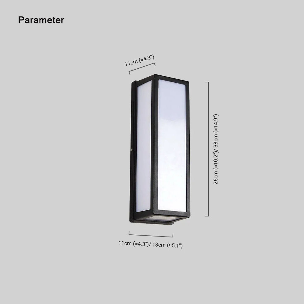 Minimalistisch Wandlampe Metall Schwarz Hof