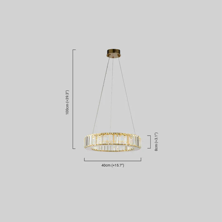 Royal Pendelleuchte Metall Gold Wohnzimmer