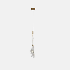 Modern Pendelleuchte LED Blattform Glas Metall Weiß Esszimmer