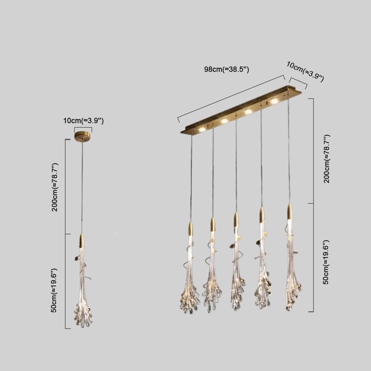 Modern Pendelleuchte LED Blattform Glas Metall Weiß Esszimmer