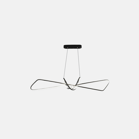 Minimalistisch Pendelleuchte LED Schleife Schwarz/Gold Esszimmer