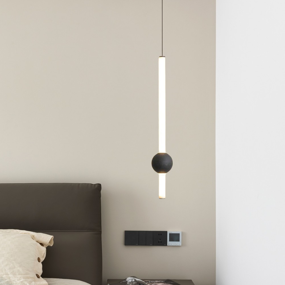 Moderne Pendelleuchte LED Zlindrisch Metall Weiß Schlafzimmer
