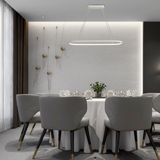 Weiße Pendelleuchte ist für das Esszimmer geeignet