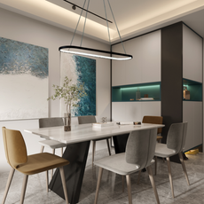 Metall Pendelleuchte ist für das Esszimmer geeignet