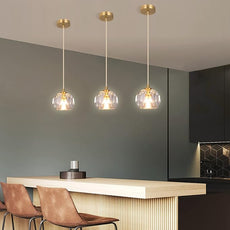Nordisch Pendelleuchte Acryl Gold Schlafzimmer