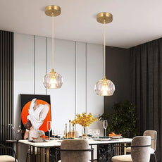 Nordisch Pendelleuchte Acryl Gold Schlafzimmer