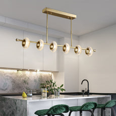 Modern Pendelleuchte Acryl/Metall Gold Esszimmer