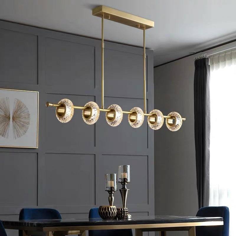 Modern Pendelleuchte Acryl/Metall Gold Esszimmer