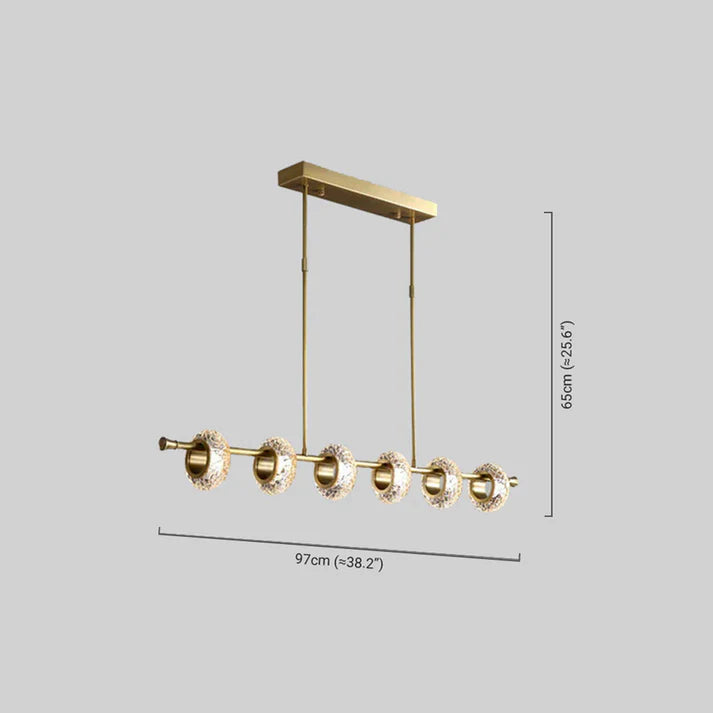 Modern Pendelleuchte Acryl/Metall Gold Esszimmer