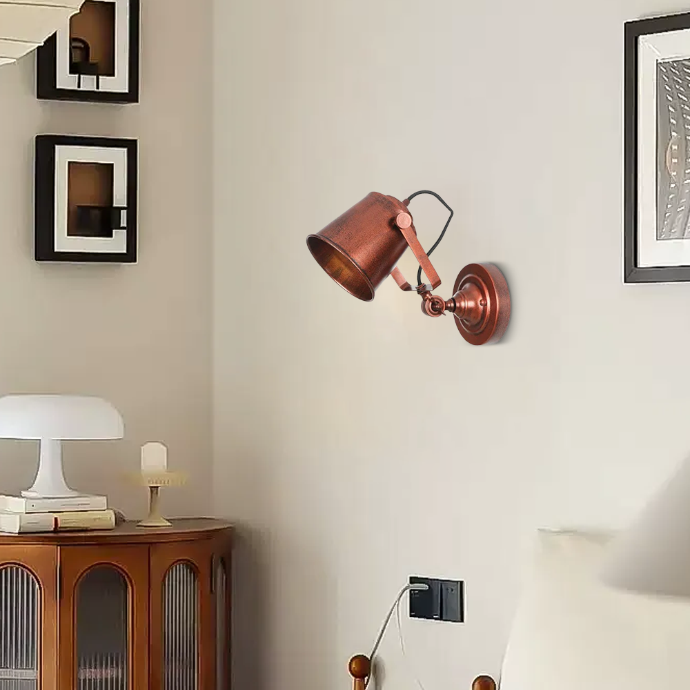 Nordic Wandlampe Metall Rost Wohnzimmer
