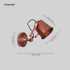 Nordic Wandlampe Metall Rost Wohnzimmer